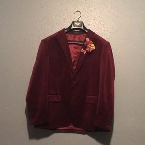 Maroon Suede Gianni Uomo Blazer